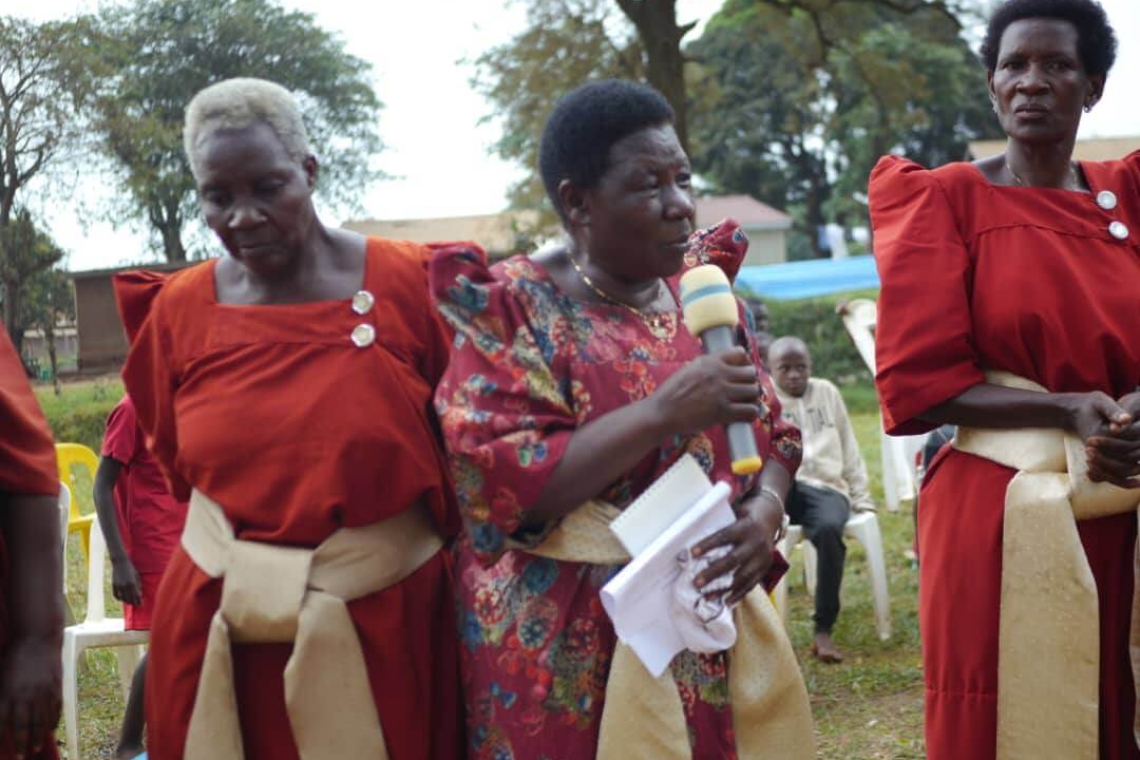 Oweek. Agnes Nkugwa addresses the gathering during the event in Mutuba 1, Bukuya, Kasanda District Oweek. Agnes Nkugwa addresses the gathering during the event in Mutuba 1, Bukuya, Kasanda District